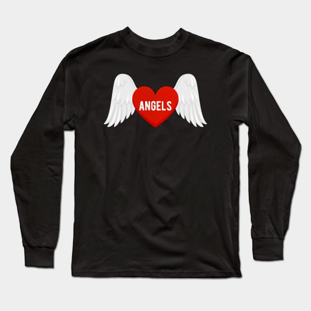 I Love Angels Long Sleeve T-Shirt by Eric Okore